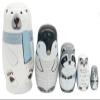 Konrisa Matryoshka Nesting Dolls for Kids Adults Hand Painted Panda Stacking Toys Animal Nesting Dolls Figurines Halloween Xmas Gifts Wedding Party Supplies,Set of 5 Pieces view 2