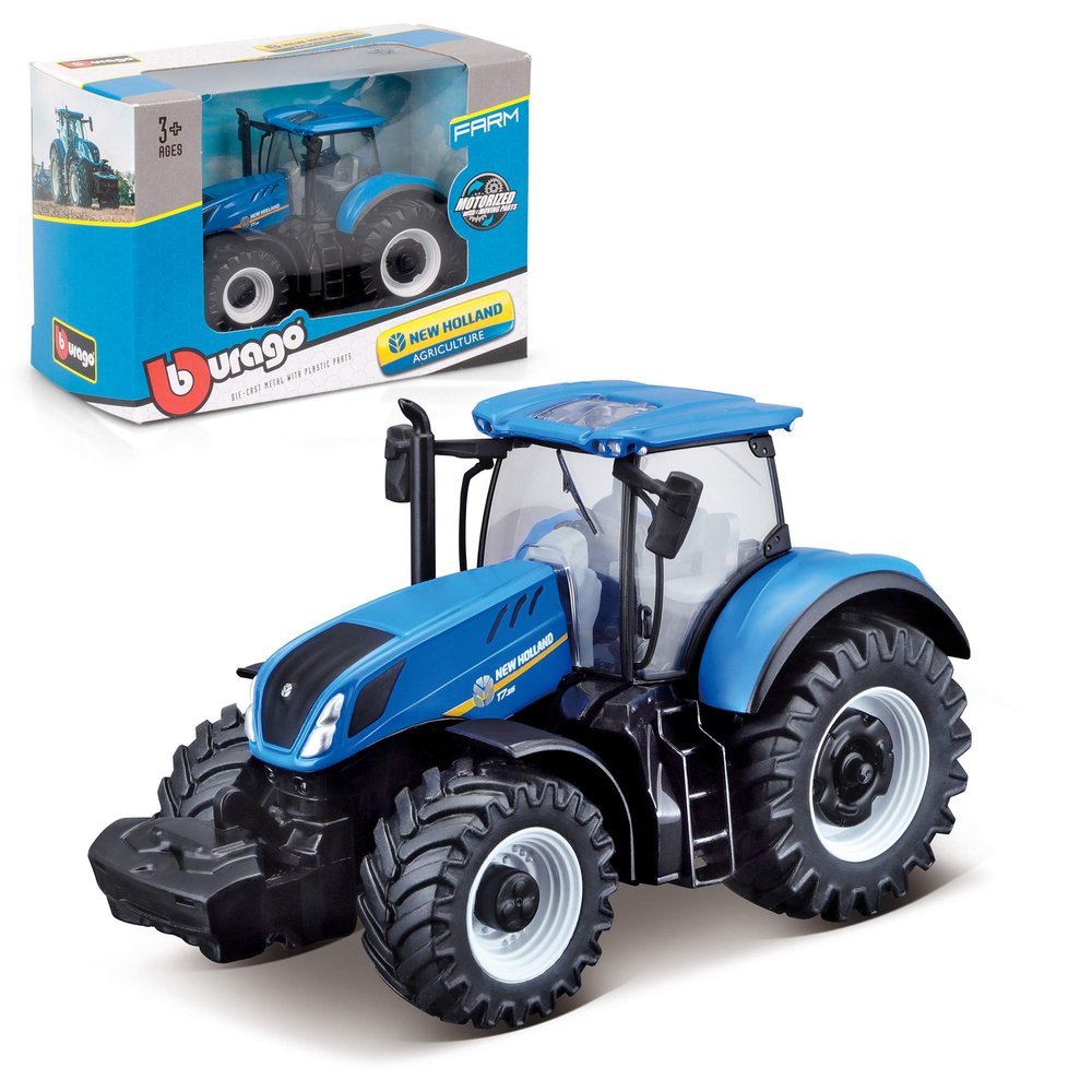 Bburago-1/43 Collection Ferme-New Holland Car, 31612, Green