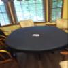 Playezze Speed lite Poker Table Cover - Felt Style Poker Tablecloth fits Lifetime Rectangle Cover + pad- Rated for Tournament Play (Blue, 7 ft Lifetime Rectangle) view 2
