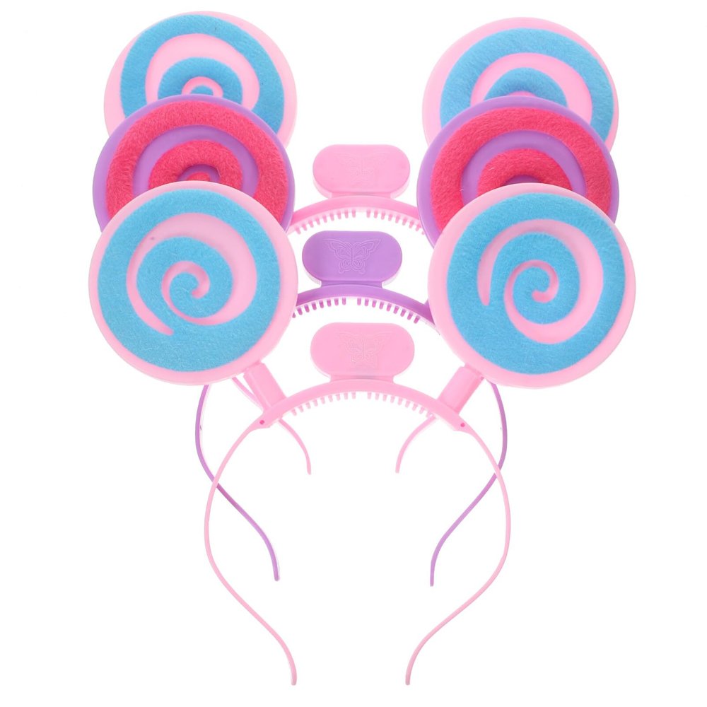 Amosfun 3pcs Lollipop Headband Creative Glow Lollipop Headband Hair Hoop for Boys Girls