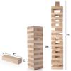 TUAHOO Outdoor Games Giant Tumble Tower (Stacks to 4+ Feet), Jumbo Tumbling Timber, Pine Wooden Stacking Yard Game for Kids Adult Family Fun, 54 - Blocks Tower view 4