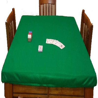 Playezze Speed lite Poker Table Cover - Felt Style Poker Tablecloth fits Lifetime Rectangle Cover + pad (Green, 7 ft Lifetime Rectangle)