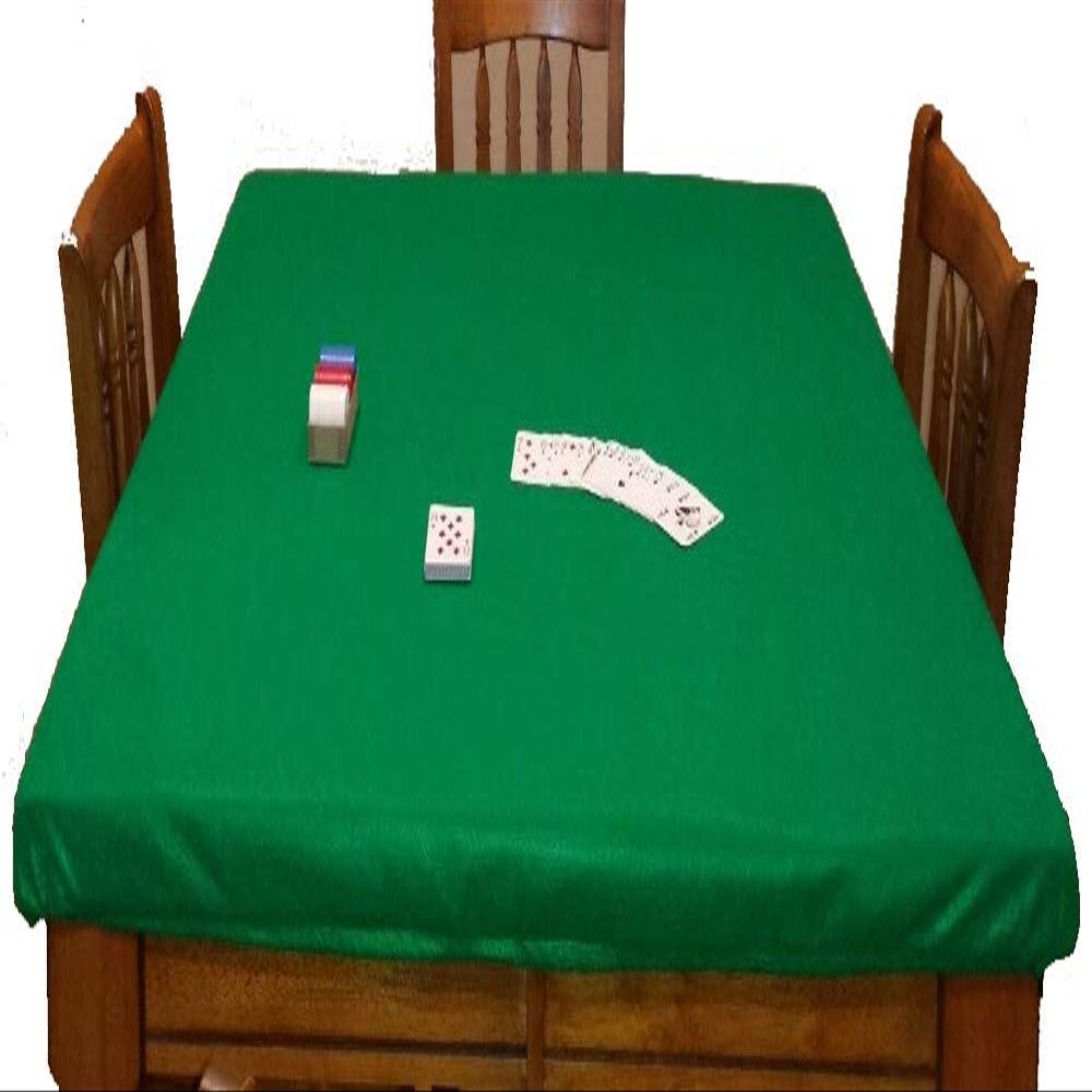 Playezze Speed lite Poker Table Cover - Felt Style Poker Tablecloth fits Lifetime Rectangle Cover + pad (Green, 7 ft Lifetime Rectangle)