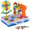 SUPSTEM STEM Building Toys for Kids Ages 4-8 | 224-Piece STEM Drill & Build Kit with Screwdriver, Pegboard | Educational Toys for 5+ Year Old Boys Girls | Gift for Birthdays view 1