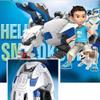 Hello CARBOT Smilokung Robot Dinosaur Transforming Smilodon from Egg Shape White Color view 3