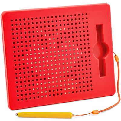 AYNAT FUN Magnetic Drawing Board for Kids & Toddlers with Beads and Magnet Stylus Pen - Magnetic Tablet Toy for Airplane & Car Ride Activities for Kids