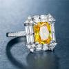 SXFSE Womens Luxury Rings, Gorgeous and Generous Diamond Creative Yellow Topaz Ladies Ring Jewelry Gift for Girlfriend Mother view 4