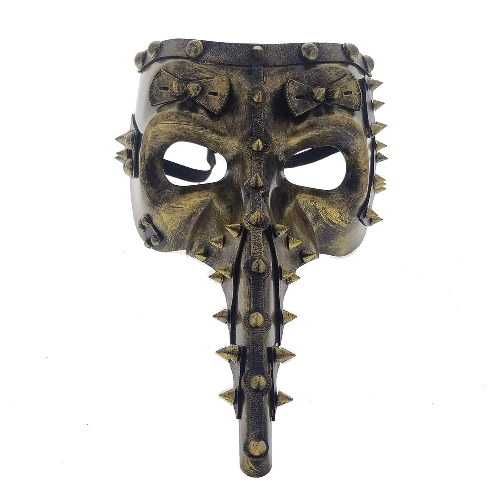 Fantasy Halloween Steam Punk, Foam Mask. for Cosplay, Halloween Party, Collection (2202-Gold)
