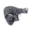 Fantasy Halloween Steam Punk, Foam Mask. for Cosplay, Halloween Party, Collection (2203-Silver) view 1