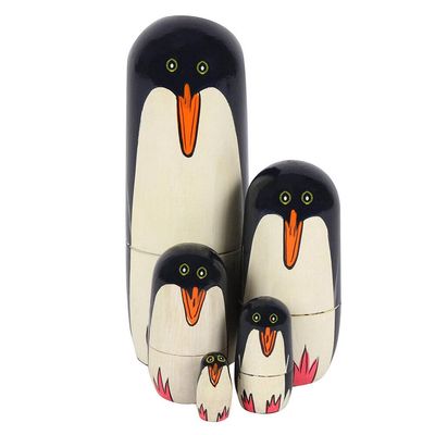 Something Different Penguin Russian Dolls (Set of 5) (One Size) (Multicolored)