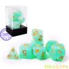 Bescon Moonstone Dice Set Jadeite, Bescon Polyhedral RPG Dice Set Moonstone Effect view 2