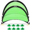 Poray Soccer Goal for Kid Easy-up Set of Two Portable 4FT Soccer Net 210D Oxford with 8 Field Marker Cones Extra Stakes Fun for Backyard and Soccer Training view 1