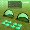 Poray Soccer Goal for Kid Easy-up Set of Two Portable 4FT Soccer Net 210D Oxford with 8 Field Marker Cones Extra Stakes Fun for Backyard and Soccer Training view 3