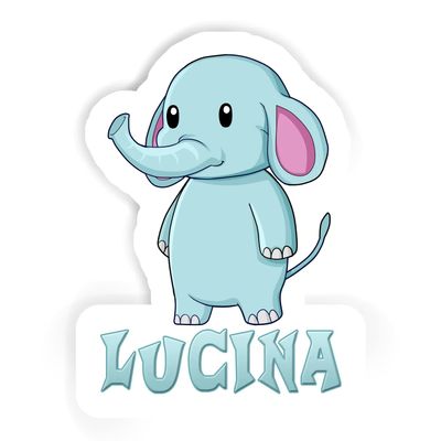 Lucina Elephant Sticker (Large, 14x9.8 inch)