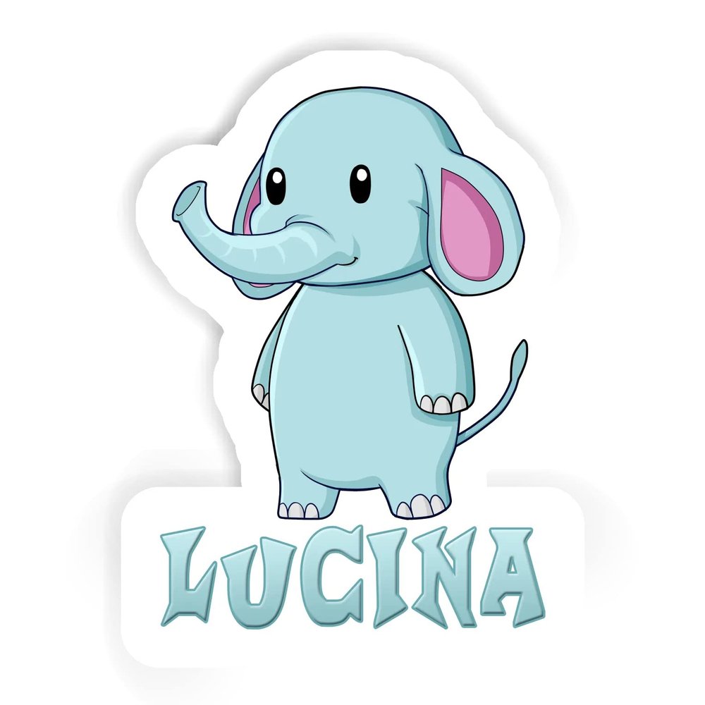 Lucina Elephant Sticker (Large, 14x9.8 inch)
