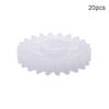 Othmro 20Pcs Plastic Gears 22 Teeth Model 222A Reduction Gear 0.07inch Hole Diameter 0.47inch Outer Diameter 0.12inch Thickness Plastic Worm Gears for RC Car Robot Motor White view 2