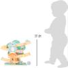 Small Foot 11473 Wooden Marble Run, on 3 Wheels and Including Animals and Flowers in Bright Colours, for Ages 1.5 Years and up Toys, Multicolored view 4