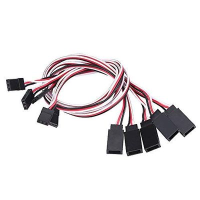 Zerone 5Pcs Servo Extension Cable 3-Pin Male to Female Connector 11.8inch Length Core Wire RC Accessory for JR/