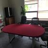 Playezze Speed lite Poker Table Cover - Felt Style Poker Tablecloth fits Lifetime Rectangle Cover + pad (Wine red, 7 ft Lifetime Rectangle) view 2
