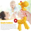 SHARE&CARE BPA Free Silicone Giraffe Baby Teether Toy with Storage Case, for 3 Months Above Infant Sore Gums Pain Relief and Baby Shower, Baby Teething Toys (Yellow) view 2