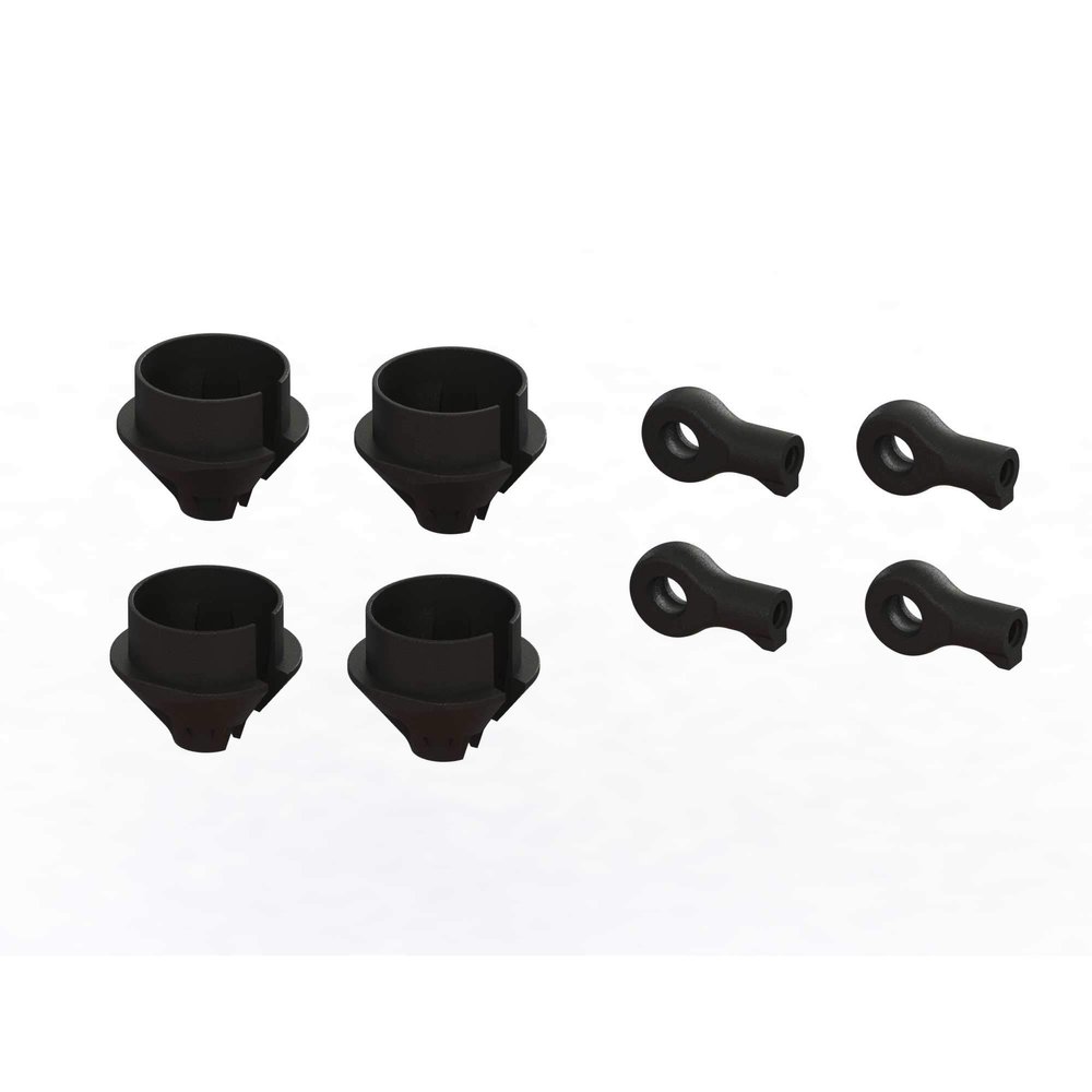 ARRMA HD Shock Rod End and Spring Cup Set (2 Pair), ARA330608