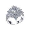 SXFSE Womens Luxury Rings, Personality Metal Diamond Microinlaid Zircon Fourclaw Ladies Ring Jewelry Gift for Girlfriend Mother view 1