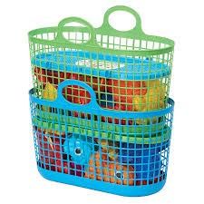 American Plastic Toys 20 Piece Deluxe Beach Basket Set (Choose Either Blue or Green Basket) (Green)