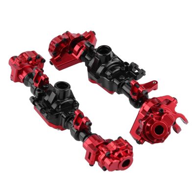 VGEBY1 Portal Axles, Red Metal Front Rear Portal Axles for RC Crawler Car Axial Scx10.2 Car Trailer 1.9 Crawler Tires 10.3 Front Axle Brass Upgrade