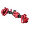 VGEBY1 Portal Axles, Red Metal Front Rear Portal Axles for RC Crawler Car Axial Scx10.2 Car Trailer 1.9 Crawler Tires 10.3 Front Axle Brass Upgrade view 4