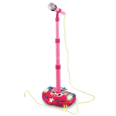 NA Princess Karaoke -Children's Toy Stand Up Microphone Play Set w/Built-in MP3 Player, Speaker, Adjustable Height (Pink)
