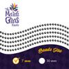 Black Mardi Gras Beads - 33 inch, 7mm, 72 Necklaces, 6 Dozen Party Supplies view 4