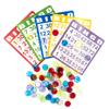 Yuanhe Bingo Cards Game Set - Includes 50 Bingo Cards and 500 Colorful Transparent Bingo Chips, for Bingo Games and Card Games view 3