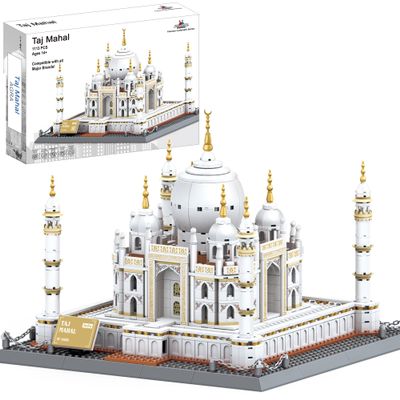 Apostrophe Games Taj Mahal Building Block Set (1,113 Pieces) India's Taj Mahal Famous Landmark Series Model for Kids and Adults