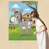 FEPITO Pin The Tail on The Donkey Party Game with 24 Pcs Tails for Kids Birthday Party Decorations, Carnival Circus Party Supplies view 4