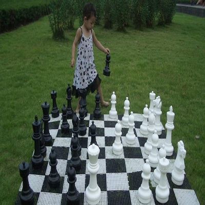 MegaChess Giant Chess Set Game with 12" Tall King - A Large Chess Set Yard Game for Families Looking for Outdoor Jumbo Games - 32 Large Pieces Made from Durable HDPE (Plastic Board Included)