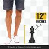 MegaChess Giant Chess Set Game with 12" Tall King - A Large Chess Set Yard Game for Families Looking for Outdoor Jumbo Games - 32 Large Pieces Made from Durable HDPE (Plastic Board Included) view 2