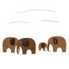 Elephant Party Hanging Nursery Mobile, Teak - 29 Inches - Teak Wood - Handmade in Denmark by Flensted view 1