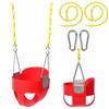 BCGI Heavy-Duty High Back Full Bucket Toddler Swing Seat with Coated Swing Chains and Snap Hooks Fully Assembled view 1