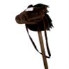 JT International Plush Stick Horse with Multiple Sounds Dark Brown view 1