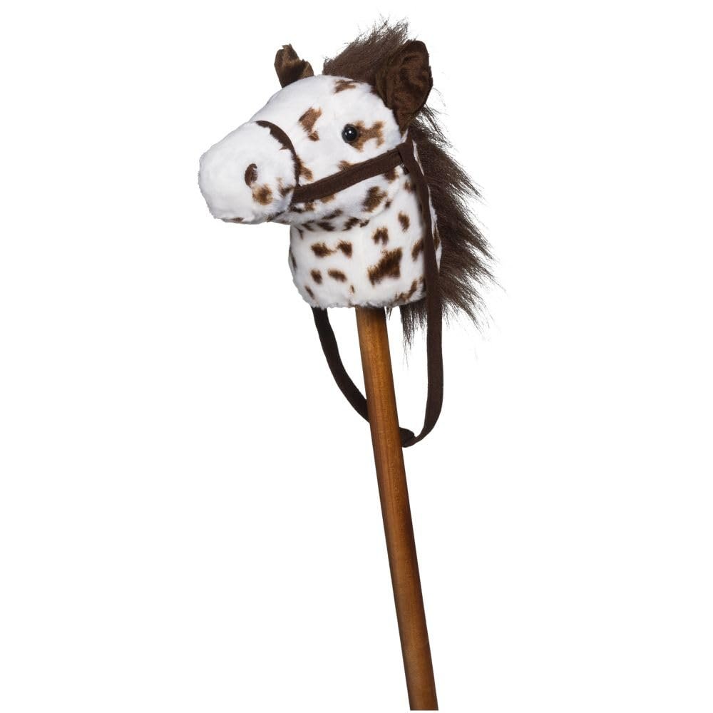 JT International Plush Stick Horse with Multiple Sounds Pinto Horse