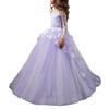 ABaoWedding Lovely Flower Girl Dress Lace Long Sleeves Prom Gown (Lilac, 12) view 1