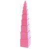 DANNI Montessori Kids Wood Math Toy Pink Tower Solid Wood Cube 0.7-7CM Early Preschool Educational Toys Christmas Children Day Gifts view 1