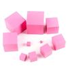 DANNI Montessori Kids Wood Math Toy Pink Tower Solid Wood Cube 0.7-7CM Early Preschool Educational Toys Christmas Children Day Gifts view 4