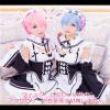 CaseEden Cosplay Wig, Re:Zero - Starting Life in Another World, Resero, Rem, Short, Light Blue, Light Blue & White Merche Wig Net, Set of 2 view 4