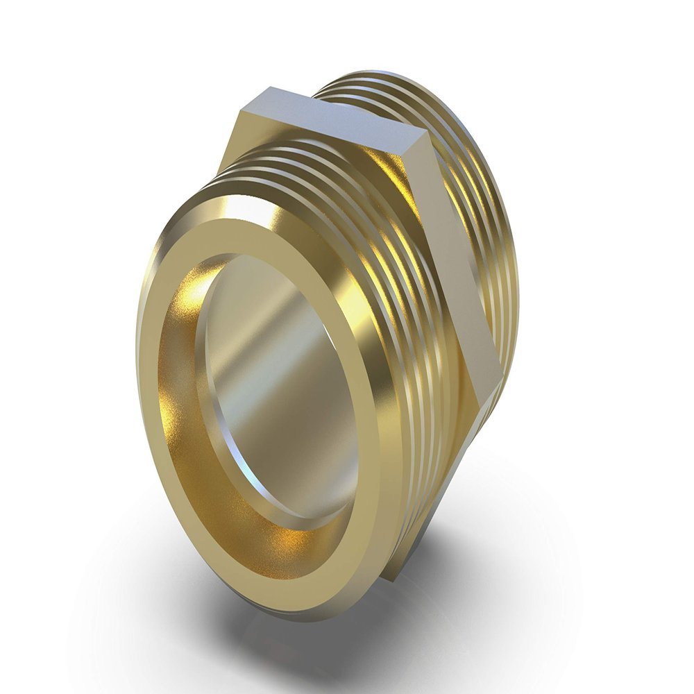 ABA Beul 16001.012.2 Double Nipple with Hexagon, Brass, 1 1/4
