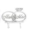 OOKI- Mr and Mrs Double Sided Glitter Wood Topper for Wedding Cake Party Cake Decoration Bride and Groom Love (Silver) view 2
