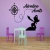 Adventure Awaits Pirates Pirate Quotes Compass Wall Sticker Art Decal for Girls Boys Kids Room Bedroom Nursery Kindergarten House Fun Home Decor Stickers Wall Art Vinyl Decoration Size (20x18 inch) view 2