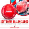 Franklin Sports Air Tech Baseball Glove with Ball - Tee Ball - Soft Air Tech Foam - Royal/Red, 8.5" view 3