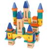 Xylolin Wooden Castle Building Blocks Set, Big Solid Beech Wood Toddlers Stacking Block Toy, Kids Construction Playset for Boys Girls 69 Pieces Set view 1