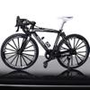 Creative Alloy Finger Bicycle 1:10 Miniature Simulated Bicycle Toys, Finger Racing Bicycle Handlebars Bent(Black) view 3